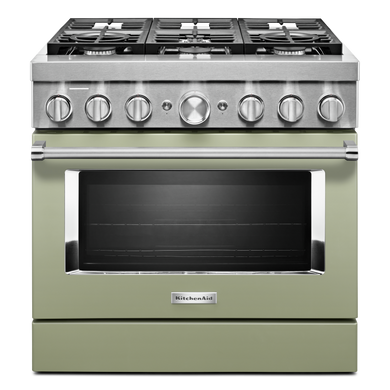 KitchenAid® 36'' Smart Commercial-Style Dual Fuel Range with 6 Burners KFDC506JAV