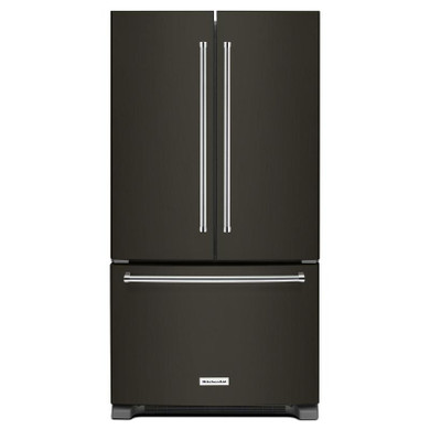 Kitchenaid® 25 Cu. Ft. 36-Width Standard Depth French Door Refrigerator with Interior Dispense and PrintShield™ Finish KRFF305EBS