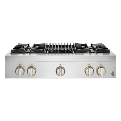 Jennair® 36" RISE™ Gas Professional-Style Rangetop with Gas Grill JGCP636HL