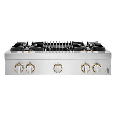 Jennair® RISE™ 36 Gas Professional-Style Rangetop with Grill JGCP636HL