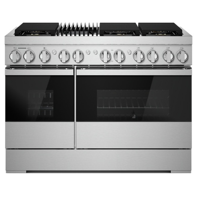 Jennair® NOIR™ 48" Dual-Fuel Professional Range with Gas Grill JDRP648HM