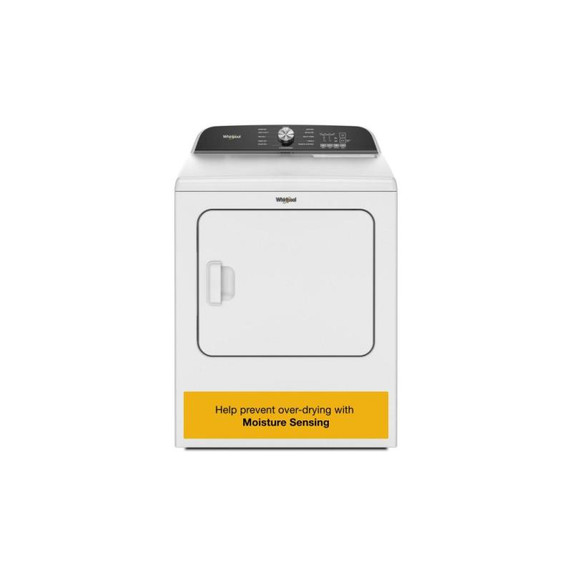 7.0 Cu. Ft. Whirlpool® Top Load Gas Dryer with Moisture Sensor WGD6150PW