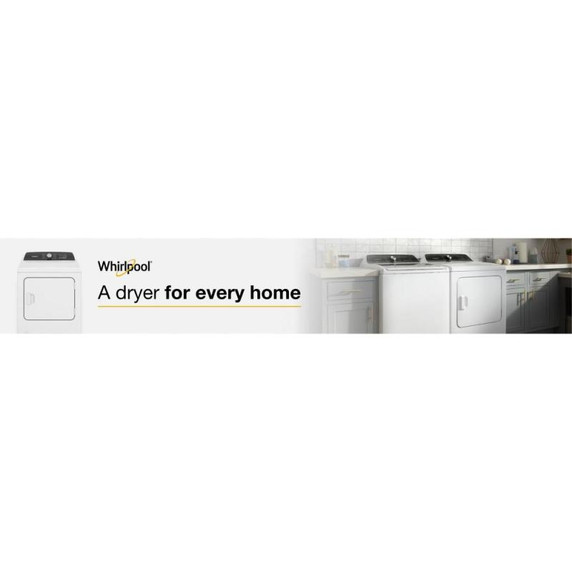 Whirlpool® 7.0 Cu. Ft. Top Load Gas Moisture Sensing Dryer with Steam WGD5050LW