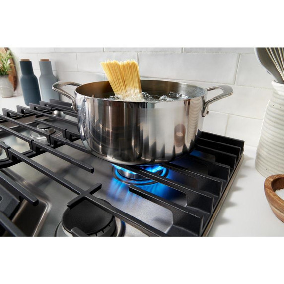 Whirlpool® 30-inch Gas Cooktop with EZ-2-Lift™ Hinged Cast-Iron Grates WCGK5030PS