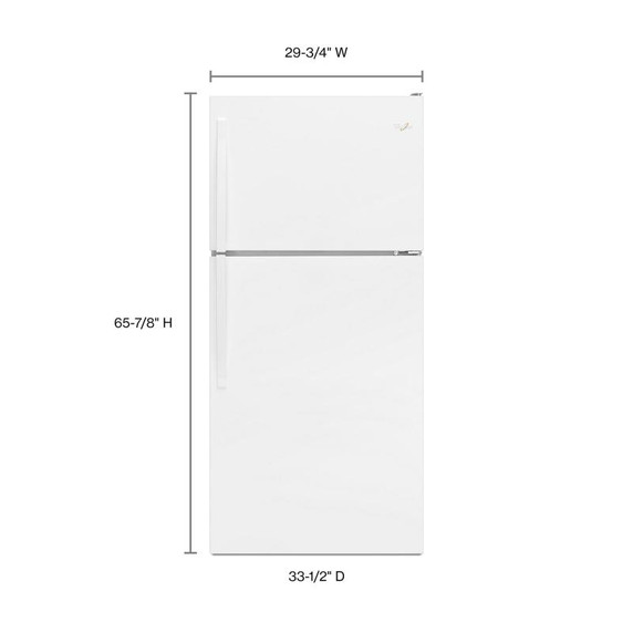 Whirlpool® 30" Wide Top-Freezer Refrigerator WRT148FZDW Whirlpool® 30" Wide Top-Freezer Refrigerator WRT148FZDW