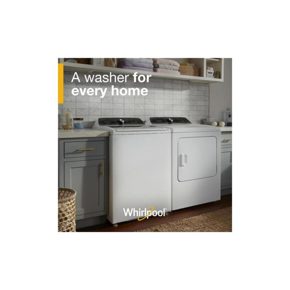 Whirlpool® 5.4 - 5.5 Cu. Ft. I.E.C. Capacity Top Load Washer with Removable Agitator WTW5057LW