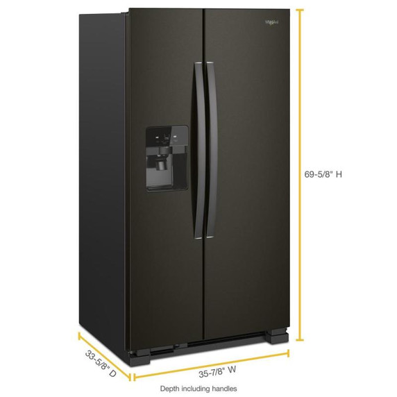Whirlpool® 36-inch Wide Side-by-Side Refrigerator - 25 cu. ft. WRS555SIHV