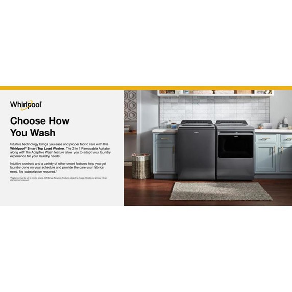 Whirlpool® 6.0 - 6.1 cu. ft. I.E.C. Top Load Washer with 2 in 1 Removable Agitator WTW8127LC