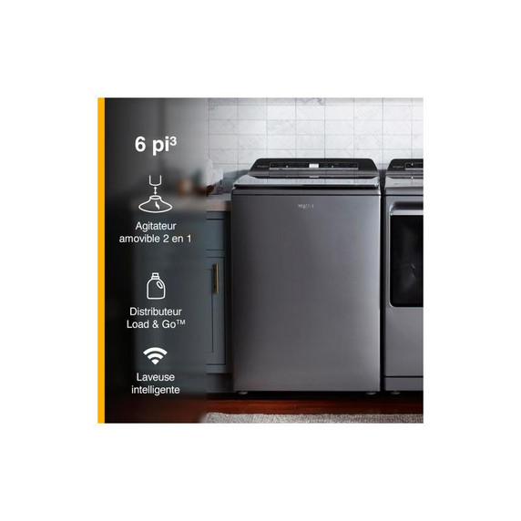 Whirlpool® 6.0 - 6.1 cu. ft.(IEC) Top Load Washer with 2 in 1 Removable Agitator WTW8127LC Whirlpool® 6.0 - 6.1 cu. ft.(IEC) Top Load Washer with 2 in 1 Removable Agitator WTW8127LC