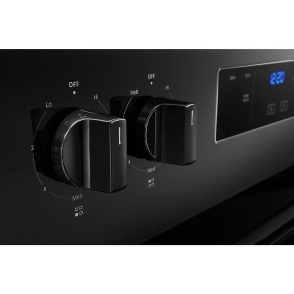 4.8 cu. ft. Whirlpool® electric range with Keep Warm setting YWFC150M0JB