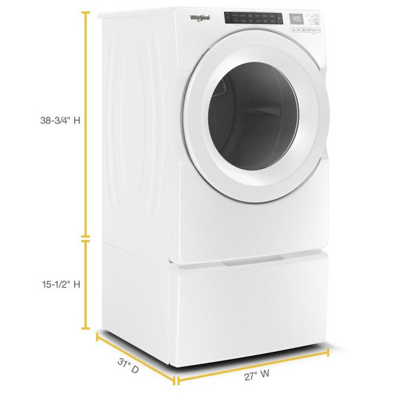 Whirlpool® 7.4 cu. ft. Front Load Electric Dryer with Intuitive Touch Controls YWED5620HW