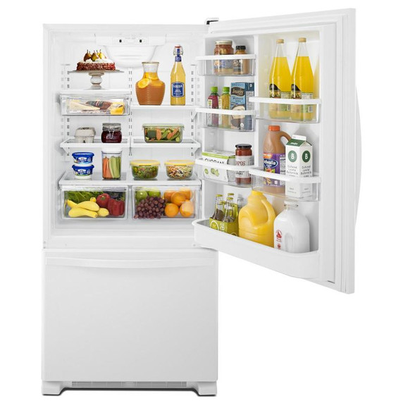Whirlpool® 22 cu. ft. Bottom-Freezer Refrigerator with Freezer Drawer WRB322DMBW