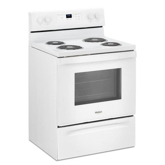 4.8 cu. ft. Whirlpool® electric range with Keep Warm setting YWFC150M0JW