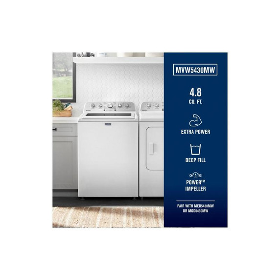 Maytag® Top Load Washer with Extra Power - 5.5 cu. ft. IEC MVW5430MW