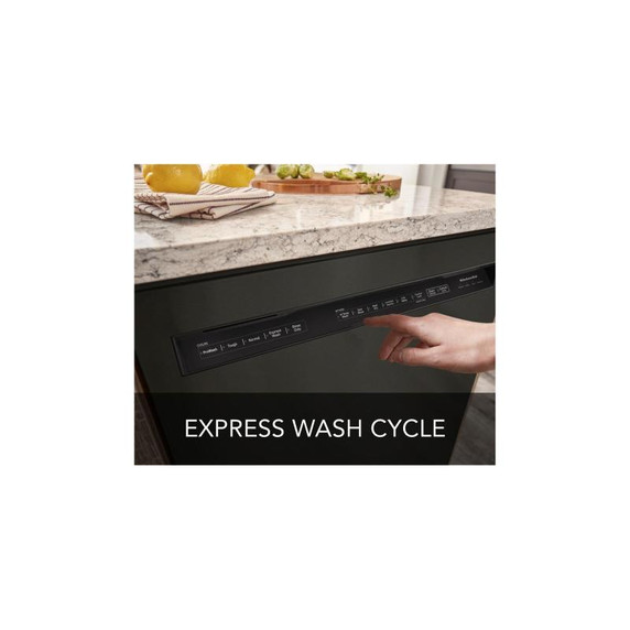 Kitchenaid® 44 dBA Dishwasher in PrintShield™ Finish with 360° Max Jets™ Third Rack KDFM404KBS