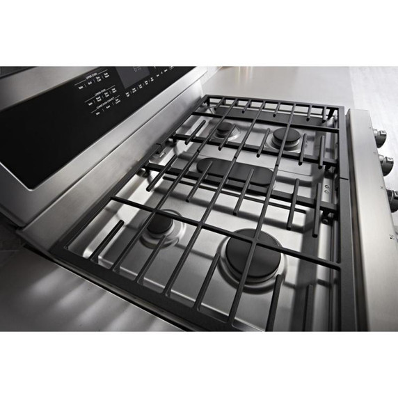 Kitchenaid® 30-Inch 5 Burner Gas Double Oven Convection Range KFGD500ESS
