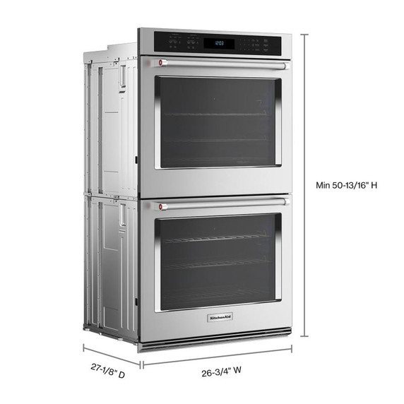KitchenAid® 27" Double Wall Oven with Air Fry Mode KOED527PSS