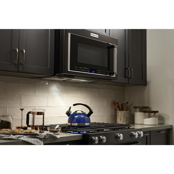 Kitchenaid® 30-Inch 5-Burner Gas Slide-In Convection Range KSGG700EBS