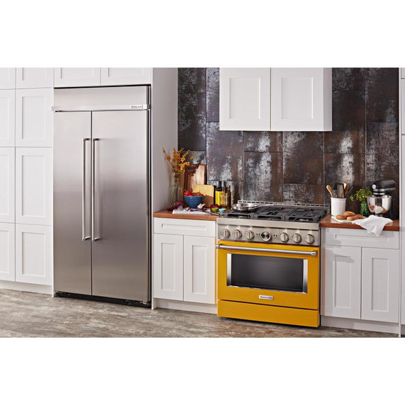 KitchenAid® 36'' Smart Commercial-Style Gas Range with 6 Burners KFGC506JYP