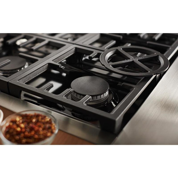 KitchenAid® 48'' Smart Commercial-Style Gas Range with Griddle KFGC558JIB KitchenAid® 48'' Smart Commercial-Style Gas Range with Griddle KFGC558JIB