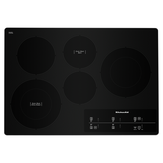 Kitchenaid® 30 Electric Cooktop with 5 Elements and Touch-Activated Controls KCES950KSS