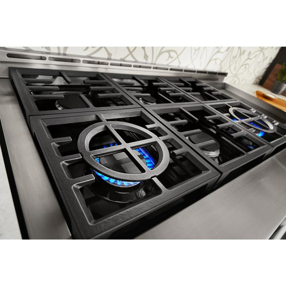 KitchenAid® 48'' Smart Commercial-Style Gas Range with Griddle KFGC558JYP