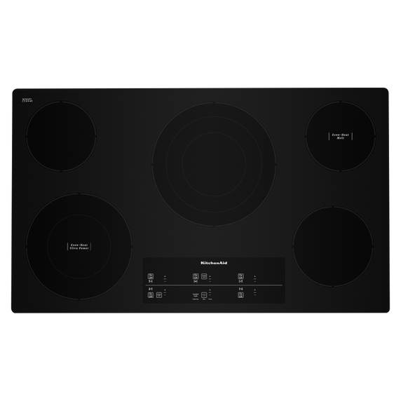 Kitchenaid® 36 Electric Cooktop with 5 Elements and Touch-Activated Controls KCES956KBL