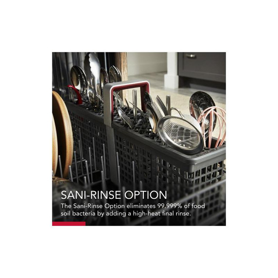 Kitchenaid® 47 dBA Two-Rack Dishwasher with ProWash™ Cycle KDFE104KWH