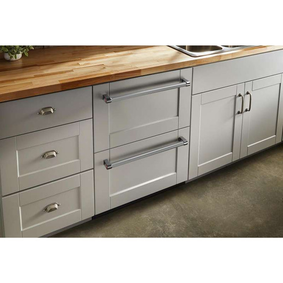 Kitchenaid® 24" Panel-Ready Undercounter Double-Drawer Refrigerator KUDR204KPA