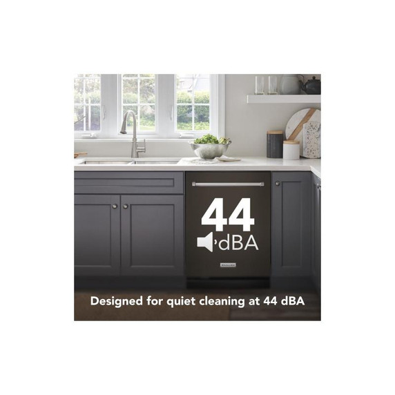 Kitchenaid® 44 dBA Dishwasher in PrintShield™ Finish with 360° Max Jets™ Third Rack KDTM604KBS Kitchenaid® 44 dBA Dishwasher in PrintShield™ Finish with 360° Max Jets™ Third Rack KDTM604KBS