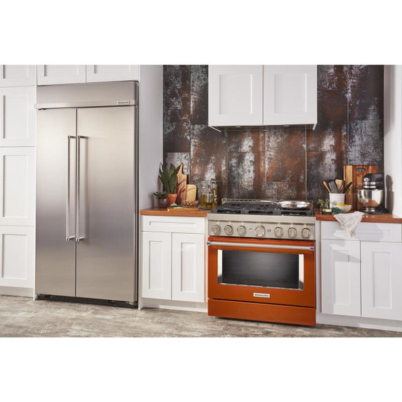 KitchenAid® 36'' Smart Commercial-Style Gas Range with 6 Burners KFGC506JSC