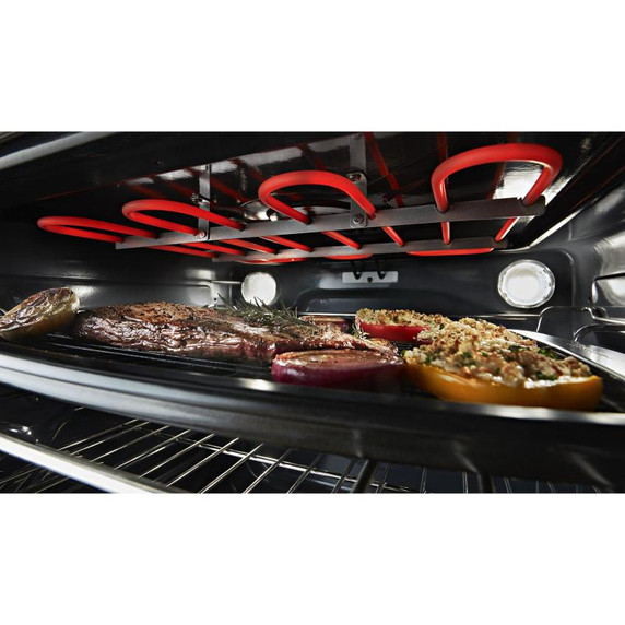 Kitchenaid® 30-Inch 5-Element Electric Convection Front Control Range YKSEG700ESS