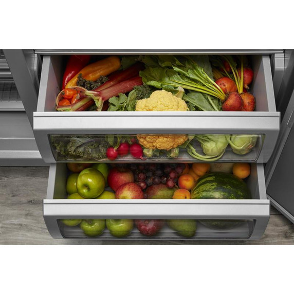 Kitchenaid® 29.4 Cu. Ft. 48" Built-In Side-by-Side Refrigerator with Ice and Water Dispenser KBSD708MBS Kitchenaid® 29.4 Cu. Ft. 48" Built-In Side-by-Side Refrigerator with Ice and Water Dispenser KBSD708MBS