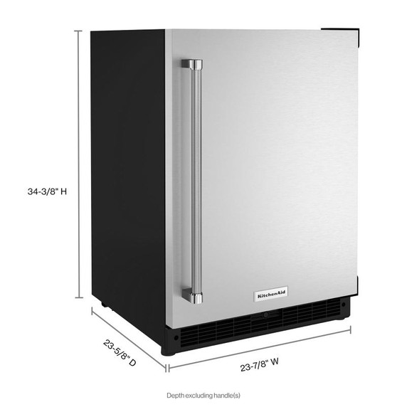 Kitchenaid® 24" Undercounter Refrigerator with Stainless Steel Door KURR114KSB