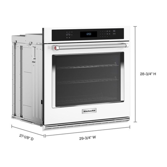 KitchenAid® 30" Single Wall Oven with Air Fry Mode KOES530PWH