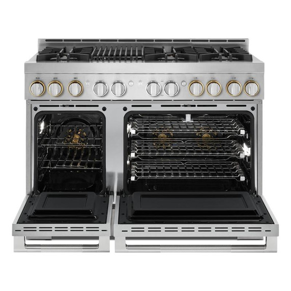 Jennair® 48" RISE™ Gas Professional-Style Range with Infrared Grill JGRP648HL