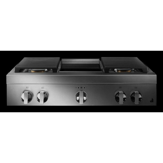 Jennair® 36" NOIR™ Gas Professional-Style Rangetop with Chrome-Infused Griddle JGCP536HM