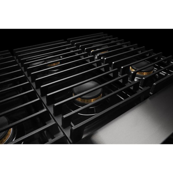 Jennair® 48" NOIR™ Gas Professional-Style Rangetop with Chrome-Infused Griddle JGCP548HM