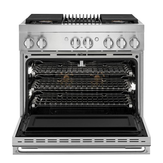 Jennair® 36" NOIR™ Dual-Fuel Professional-Style Range JDRP636HM