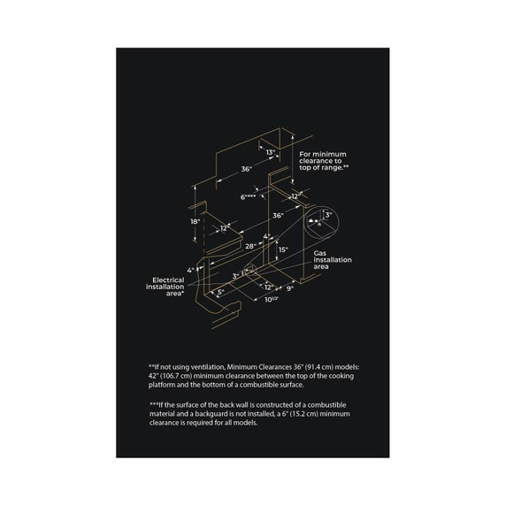Jennair® 36" NOIR™ Dual-Fuel Professional-Style Range JDRP636HM