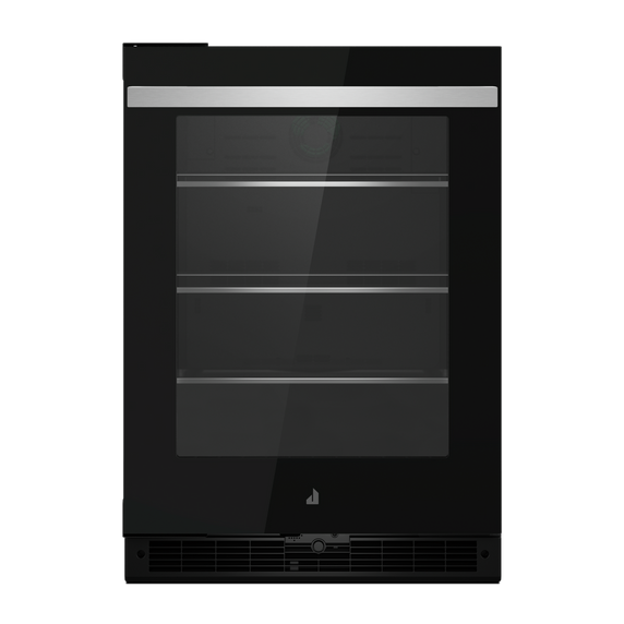 Jennair® 24 NOIR™ Under Counter Glass Door Refrigerator, Left Swing JUGFL242HM