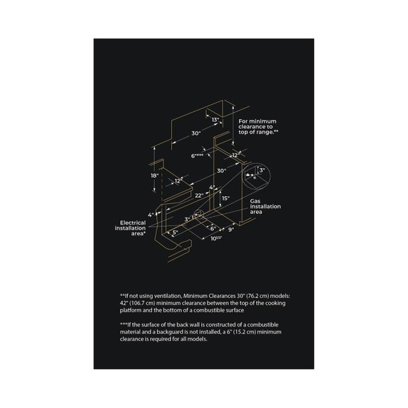 Jennair® 30" NOIR™ Dual-Fuel Professional-Style Range JDRP430HM