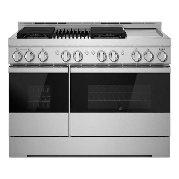 Jennair® NOIR™ 48 Gas Professional-Style Range with Chrome-Infused Griddle and Grill JGRP748HM