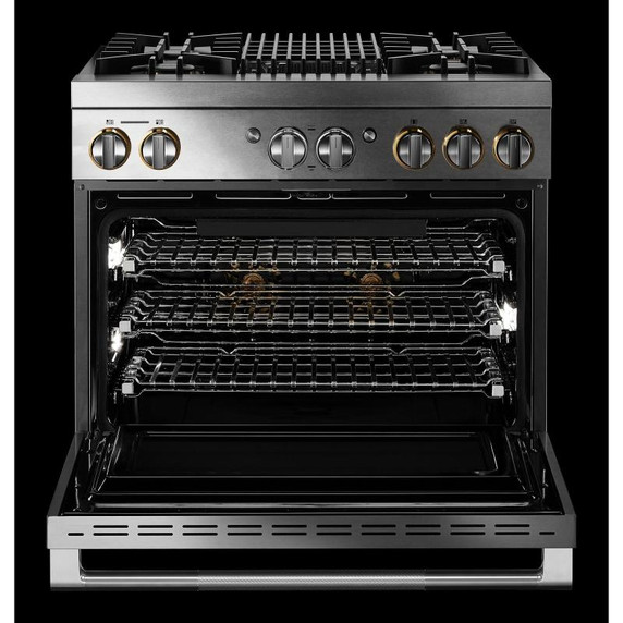 Jennair® 36" RISE™ Dual-Fuel Professional-Style Range JDRP636HL