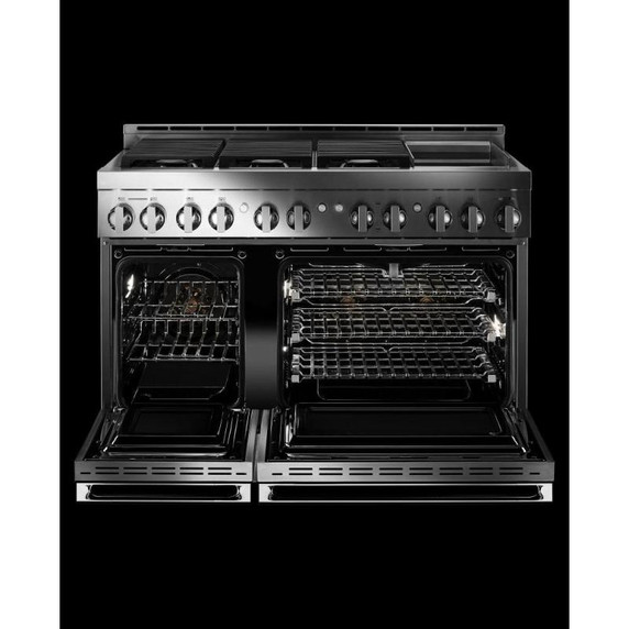 Jennair® 48" NOIR™ Gas Professional-Style Range with Chrome-Infused Griddle JGRP548HM