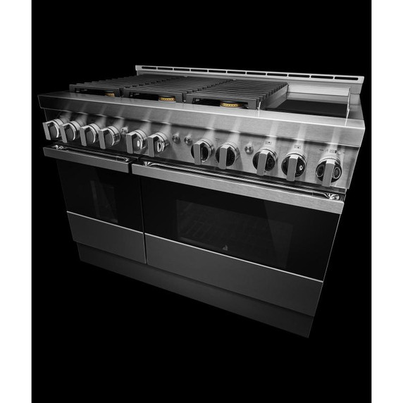 Jennair® 48" NOIR™ Gas Professional-Style Range with Chrome-Infused Griddle JGRP548HM