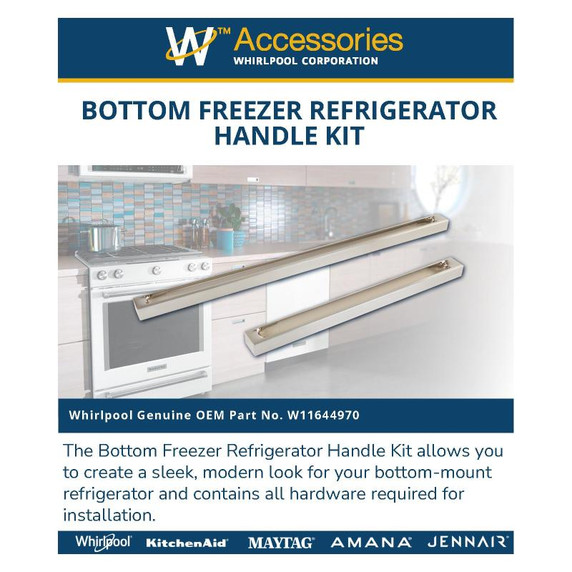 Jennair® Bottom Freezer Refrigerator Handle Kit W11644970