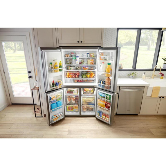 Whirlpool® 36-Inch Counter Depth 4 Door Refrigerator with Ice Maker in Door WRQC7836RZ