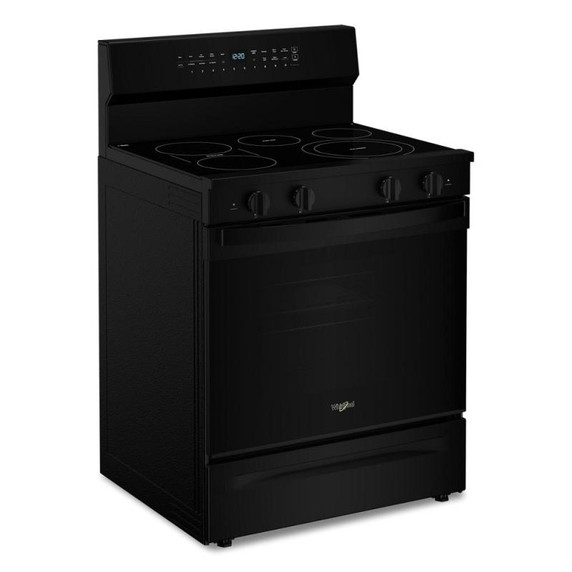 Whirlpool® 30-inch Smart Electric Smart Range with Air Cooking Technology, No Preheat Air Fry, High Speed Preheat Oven, WipeClean™ Coating, and Steam/Self Clean YWFES7530RB