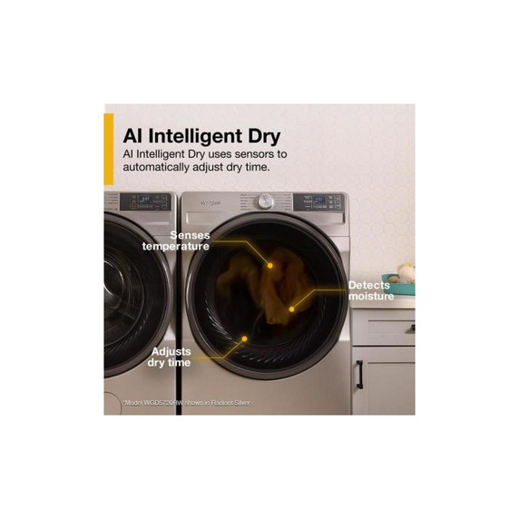 Whirlpool® 7.4 cu. ft. Smart Front Load ENERGY STAR® Certified Gas Dryer with Wrinkle Shield™ Option WGD5720RW